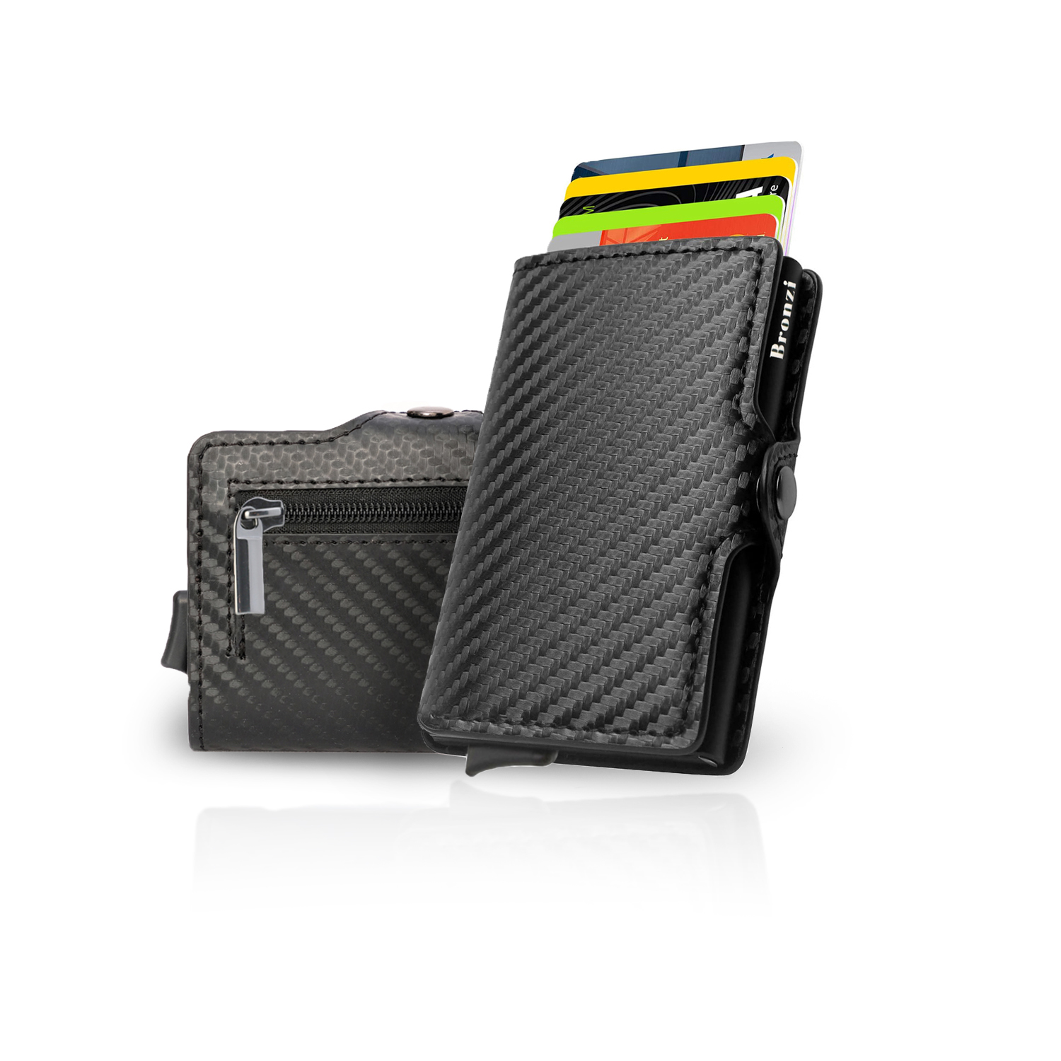 Portafoglio uomo - Pop-Up con zip portamonete - Store Bronzi