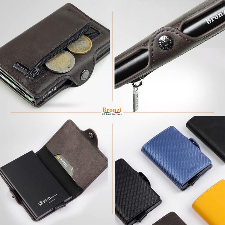 Portafoglio Uomo Sottile TENBST - Slim, RFID, Con Chiusura Magnetica, Ideale Come Regalo
